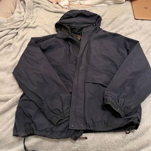 Men’s navy blue L.L. Bean Gore-tex rain jacket